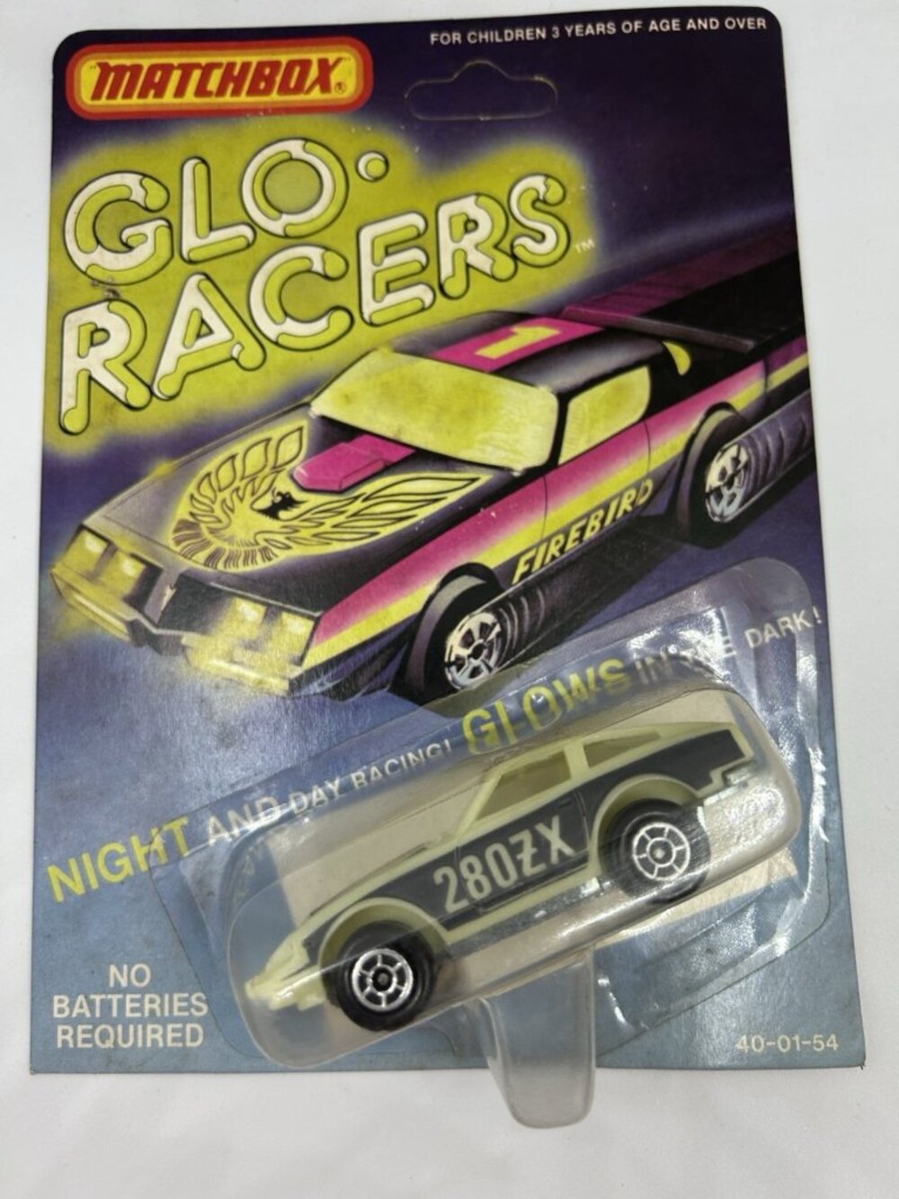 1982 Matchbox Glo Racers 280ZX Glow in Dark Plastic 1/64 HTF Carded Unpunched